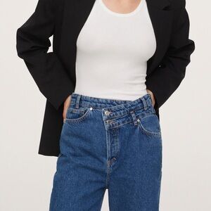 Mango crossover jeans mid rise